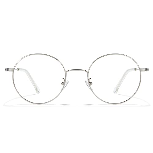 Image of Cyxus Blue Light Blocking Glasses - Lightweight Round Metal Frame Computer Eyewear, Anti Eye Strain Glasses for Men Women