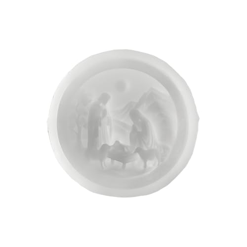 Silicona para Belén de Navidad – Molde de chocolate Natividad de Jesús, molde 3D Navidad simple desprendimiento | Para cera resina cocción yeso pasta de azúcar vela chocolate proyectos