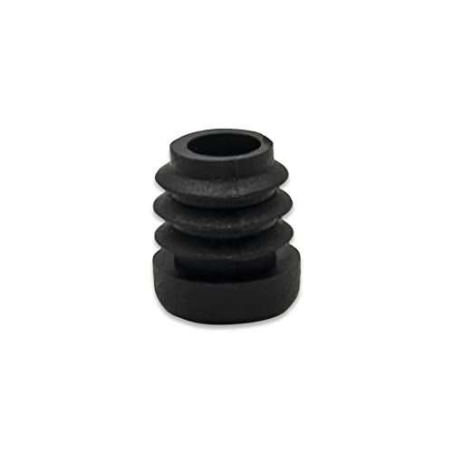Image of Flyshop 8 Pack Black Plastic Hole Plug Round Tubing End Cap Chair Glide Inserts 12 mm, 1 /2 inch
