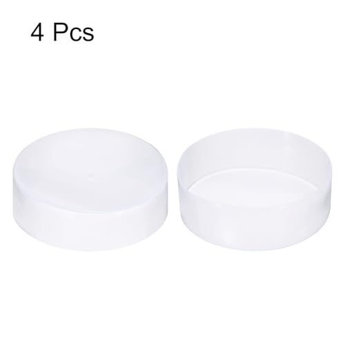 Image of uxcell 4pcs Rubber End Caps 150mm ID Vinyl Round End Cap Cover Screw Thread Protectors Clear, 50mm Height