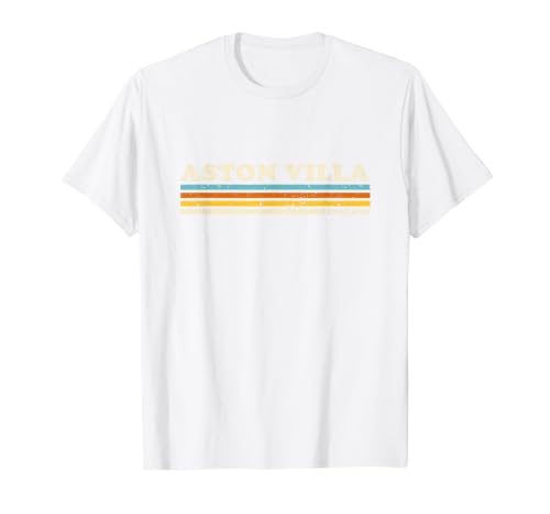 Retro Stripe Aston Villa T-Shirt, Men, White, Small