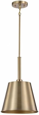 Nuvo Lighting 60/7939 Alexis - 1 Light Small Pendant in Contemporary Style-17.13 Inches Tall and 11 Inches Wide, Finish Color: Burnished Brass/Gold, Installation: Traditional