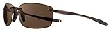 Revo Descend N RE 4059 02 BR Polarized Rectangular Sunglasses, Crystal Brown, 64 mm