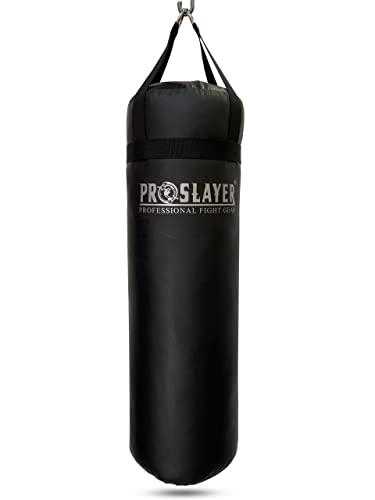 Proslayer 80lb Boxing MMA Heavy Punching Bag - Filled - Black - Made in USA