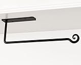 Under Cabinet Decorative Paper Towel Holder | Black Stylish Wrought Iron Hanger | Cupboard Mount...
