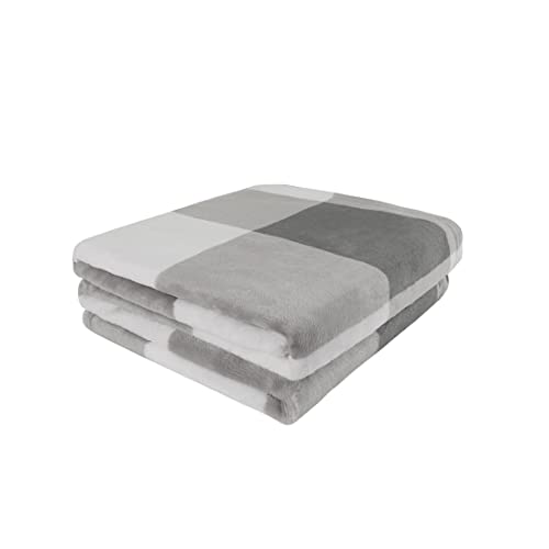 PiccoCasa Fleecedecke Karierte Decke Tagesdecke Flanell Große Decke Wohn- & Kuscheldecke Warm & Weich als Sofadecke/Couchdecke Sofaüberwurf...
