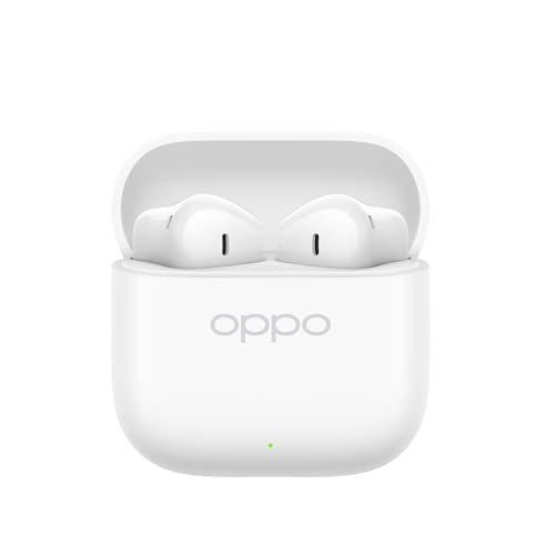 Image of OPPO Enco Buds3 True Wireless Earphones, 42h Autonomy, 12.4 mm Dynamic Driver, BT 5.4, Touch Controls, Passive Noise Cancellation, Android and iOS, IP55, White