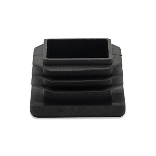 Image of Flyshop 28 x 28 mm, 1.1 inch x 1.1 inch Black Plastic Hole Plugs Square Tubing End Caps Tube Inserts Durable Furniture Glide for Chair Table Stool Leg 8 Pack