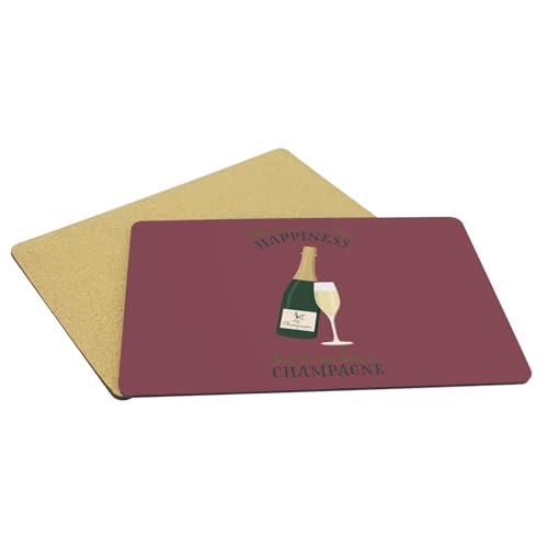 Sets de table souples en liège de luxe grand format rouge