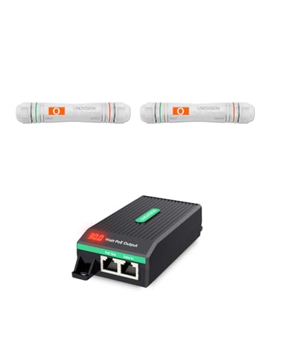 Inyector PoE+ Gigabit 30W con pantalla LED para indicar potencia de salida y extensor PoE de larga distancia para exteriores miniatura 1