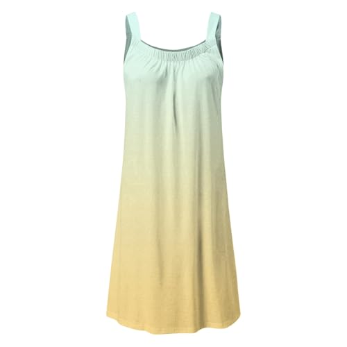 Robe d'été décontractée courte avec imprimé dégradé multicolore - 5