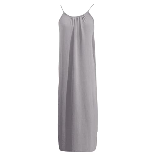 Robe caraco dos ouvert longue sans manches coupe ample d'été - 2