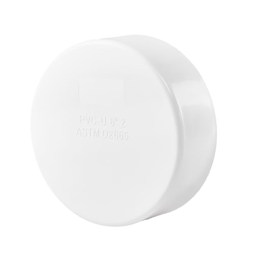 DONWARE 6-Inch PVC DWV S&D End Drain Sanitary Drain Waste Cap White by DONWAER - Used condition - Image 5