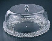 12"" Cake Plate with Dome By Huang Acrylic