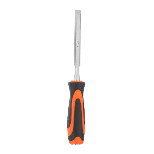 Image of sourcing map Wood Chisel 12mm CR-V Steel Beveled Edge Blade Wood Working Chisel Woodworking Tools with Plastic Handle for Carving Woodworking DIY Projects