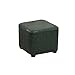Ottoman Podnóżek Stołek Wosk Olejny Skórzany Stołek Podnóżek Buty z Litego Drewna Rama Zmiana Stołek Kwadratowy Podnóżek Niski Stołek,Ciemnozielony-30 * 30 * 25 cm