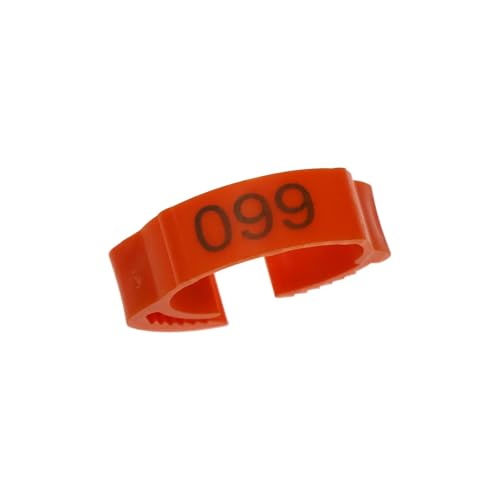 Bandas de identificación de pollo ajustables en pack de 100 anillos multicolores para aves 5