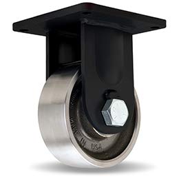 Heavy Duty High Temperature Rigid Caster with 8" x 4" Wheel (R-MDK-84HFSB)