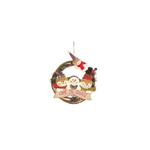 Décorations de Noël en lot de 2 couronnes suspendues pour façade et entrée