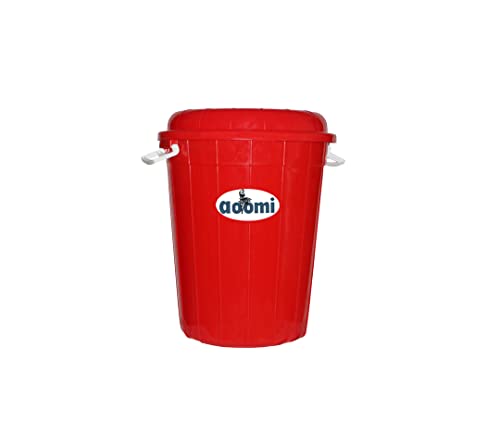 Image of AOOMI Multipurpose Plastic Storage Bucket Drum 50 LTR with Lid BLUE