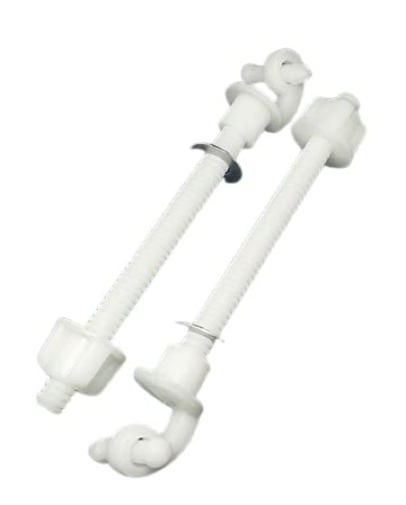 Elegant-Casa-Western-Toilet-Seat-Cover-Screw-Nuts-and-Washers-Hinges-Kit-Clamp-Plastic-White-Colour-1-Pair-Set-Size-85mm-x-27mm Toilet Seat Cover Screw