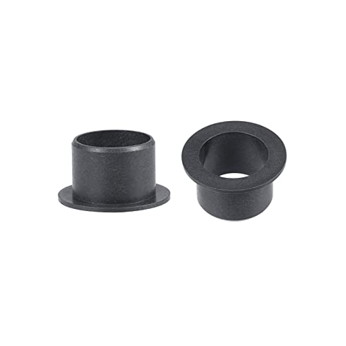 Uxcell Flanged Sleeve Bearings 14Mm Bore 16Mm Od 12Mm Length Pom Wrapped Oilless Bushings Black #TOP3