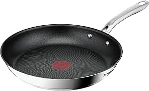 Tefal Infinite H81506 Induction Frying Pan with Non-Stick Coating, Thermal Signal at Ideal Frying Temperature, Easy Cleaning, Suitable for All Hob Types, Premium Stainless Steel