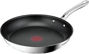 Tefal Infinite H81506 - Padella per cottura a induzione, con rivestimento antiaderente, segnale termico a temperatura ideale, facile da pulire, adatta a tutti i piani cottura, in acciaio inox premium