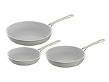 Healthy Ceramic Nonstick: Chef Power's ceramic cookware set features a natural stone-derived coating, free from Teflon, PFAS, PTFE, PFOA, lead, and cadmium—delivering safer, healthier cooking for your kitchen. Compatible with All Stoves: The cookware...