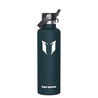 Super Sparrow Borraccia Termica, Acciaio Inox Bottiglia Termica - 1L - Senza BPA Borracce, Borraccia Bambini per Scuola, Sport, Campeggio, Yoga, Palestra, Ciclismo