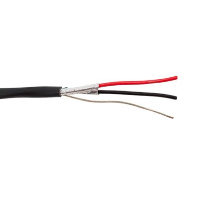 Shielded Direct Burial Speaker Cable- 2C/14 AWG 105 Strand OFC Shielded w/Drain- WBT, LLDPE JKT- Black- 1000 FT/ 305M Spool Distributed by NAC Wire and Cables