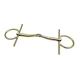 Fiocias para Caballo Tipo Filete Accesorio para Control en Equitación Equipo Profesional de Entrenamiento con Aro Adecuado para Actividades Ecuestres Y, Oro