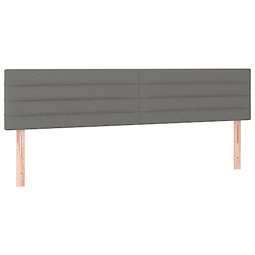 Boxspringbett mit Matratze, Dunkelgrau 180x200 cm, strapazierfähiger Stoff, höhenverstellbares Kopfteil, Taschenfederkernmatratze für erholsamen Schlaf, komplettes Schlafzimmer-Set – Bild 8