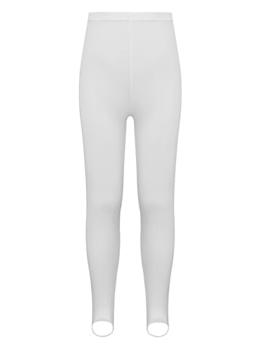 Yeahdor Girls' Winter Fleece Lined Tights Long Sleeve Underpants Baselayer Gymnastic Ballet Dance Pantyhose Tights