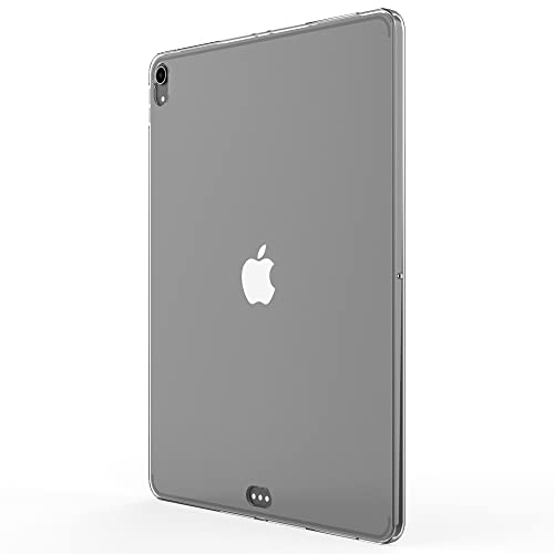 Puxicu Clear Case for iPad Pro 12.9 inch 2018, Slim Design Flexible Soft TPU Protective Cover for iPad Pro 12.9" 2018 3rd Generation (Model: A1876/A2014/A1895/A1895) Tablet, Transparent