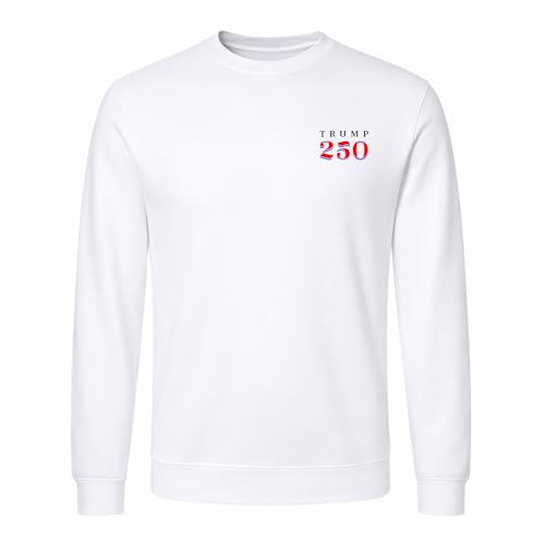 Trump Patriotic Crew Neck Sweatshirt Large White