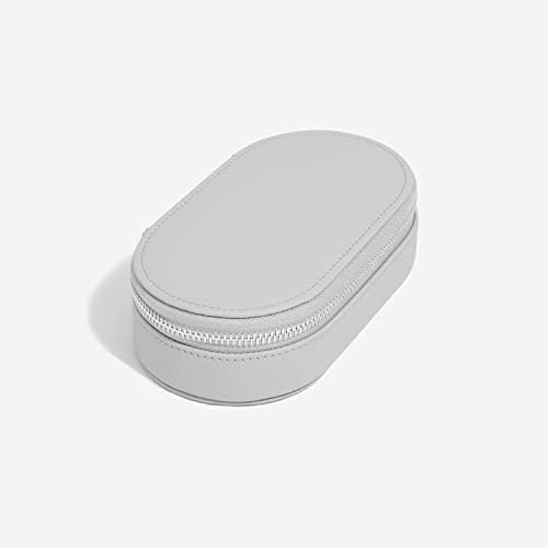Stackers Pebble Grey Oval Travel Jewellery Box