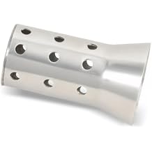 60 mm Motorcycle DB Killer, Stainless Steel Exhaust Muffler Silencer Baffle, Removable Perforated Noise Reduction Muffler, Modified Pipe Accessory for Most Motorcycles Silver