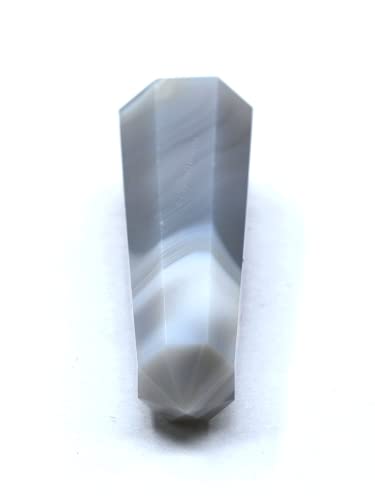 Image of Crystal Heaven Grey Agate Crystal Tower Obelisk Point For Chakra, Healing And Balancing - Aaa Grade Original Certified Gemstone Agate For Reiki Meditation Yoga Spiritual (3-4 Inches)