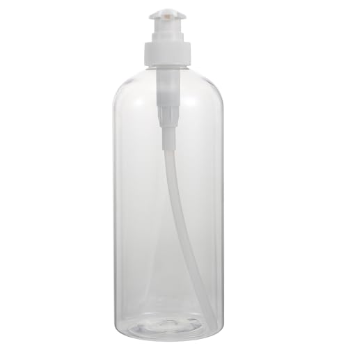 OSALADI Botellas Dispensadoras Bomba 1000ml Transparentes 3 Piezas para Loción, Champú y Gel de Ducha, Botella de Subenvasado Recargable para Productos de Baño y Cuidado Personal