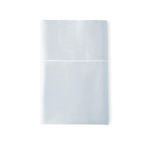 Image of Certified Organic King Flat Sheet Only - 100% Organic Cotton Top Sheet with Luxurious Soft and Breathable 300 Thread Count Sateen Weave Finish - GOTS & Fairtrade Certified (Powder, King)