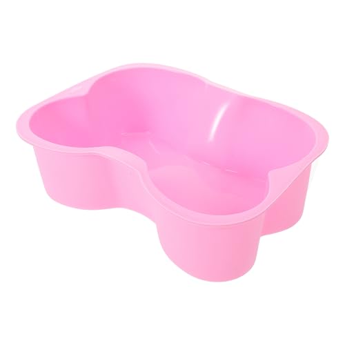 Luxshiny Molde de silicona con forma de perro, molde de silicona para tartas de cumpleaños, molde de silicona para pasteles, magdalenas, pan, tostadas, mousse, bollos, color rosa