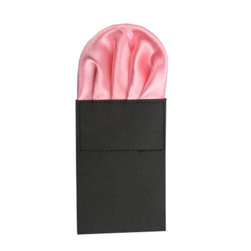 Young Arrow Men's Solid Color Puff Style Pre Folded Pocket Square | Readymade Wedding Handkerchief for Suits, Blazers & Tuxedo (Pink)-picture-13