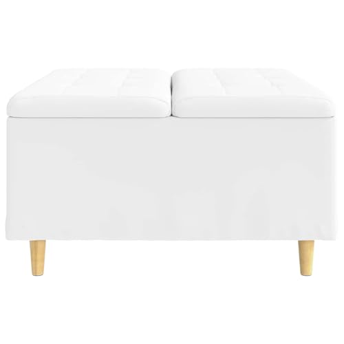 Sous-main de rangement cuir synthétique blanc 80x80x45cm antidérapant - 6