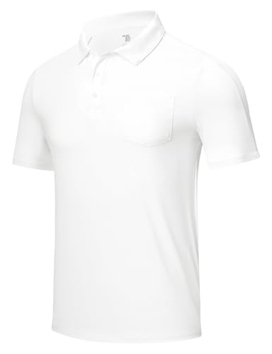 Image of Rdruko Men's Polo Shirts Short Sleeve Quick Dry Outdoor Golf Sports Shirts with Pocket