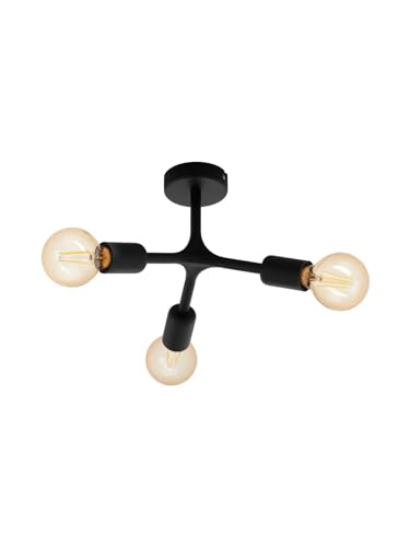 Plafonnier de plafond moderne noir 3 lumières GL0567 Generico