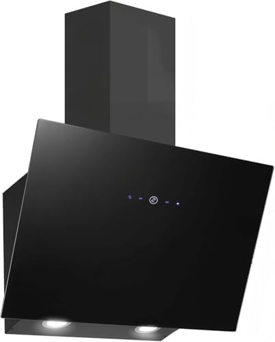 SNDOAS Dunstabzugshaube 60 cm kopffrei, 700 m³/h Wandhaube Umluft/Abluft | A++ Abzugshaube mit 3 Leistungsstufen, LED, Verzögerungs-Ausschaltfunktion, Touch-Bedienung und schwarzem