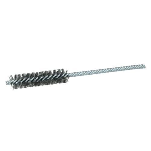 Weiler 21106 1/2" Power Tube Brush, .004" Steel Wire Fill, 2" Brush Length Tube Brush, Made in the USA (Pack of 10)