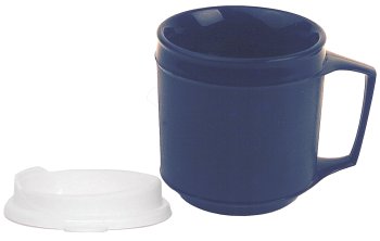 Kinsman Enterprises 16042 Weighted Cup with No Spill Lid, 8 oz, Blue