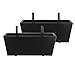 BIRDROCK HOME 2pk Metal Railing Planter - Black Balcony Flower Box - Deck Rail Boxes - House Apartment Plant Pot